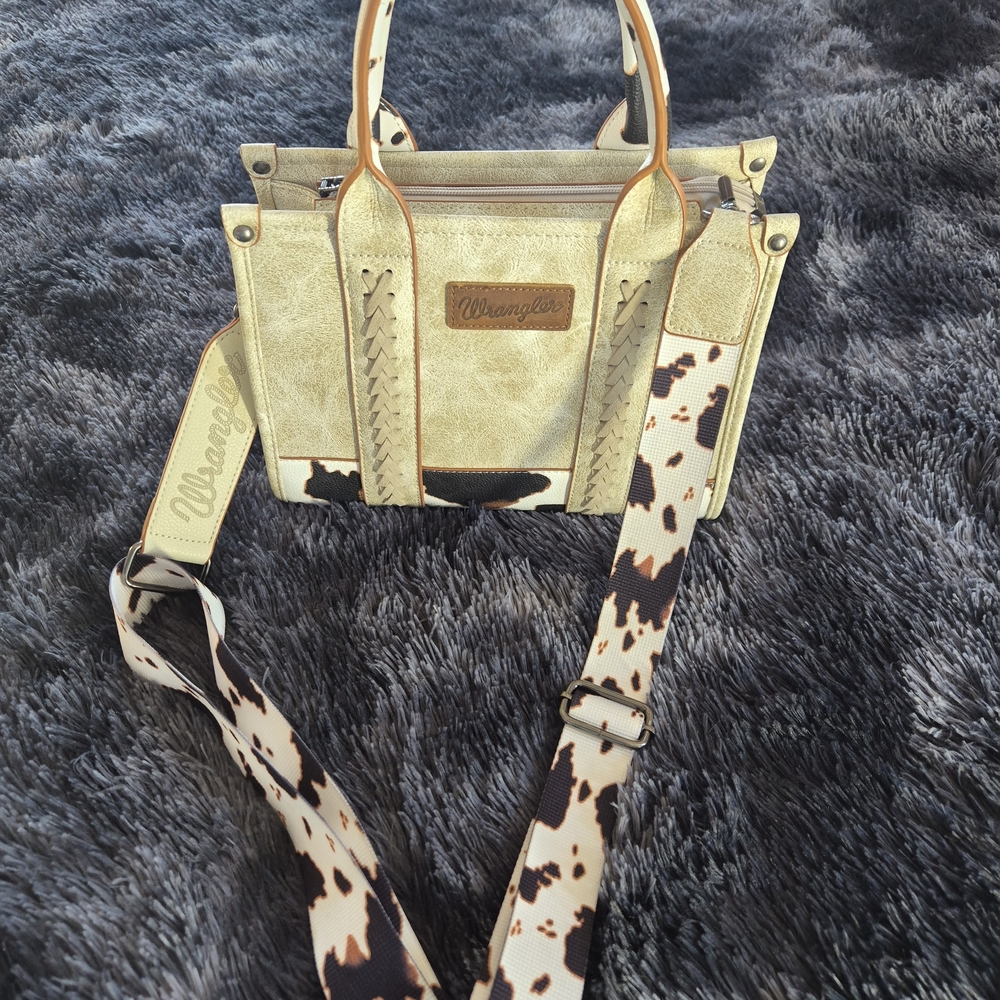 Wrangler Women's Cream and Brown Crossbody Bag